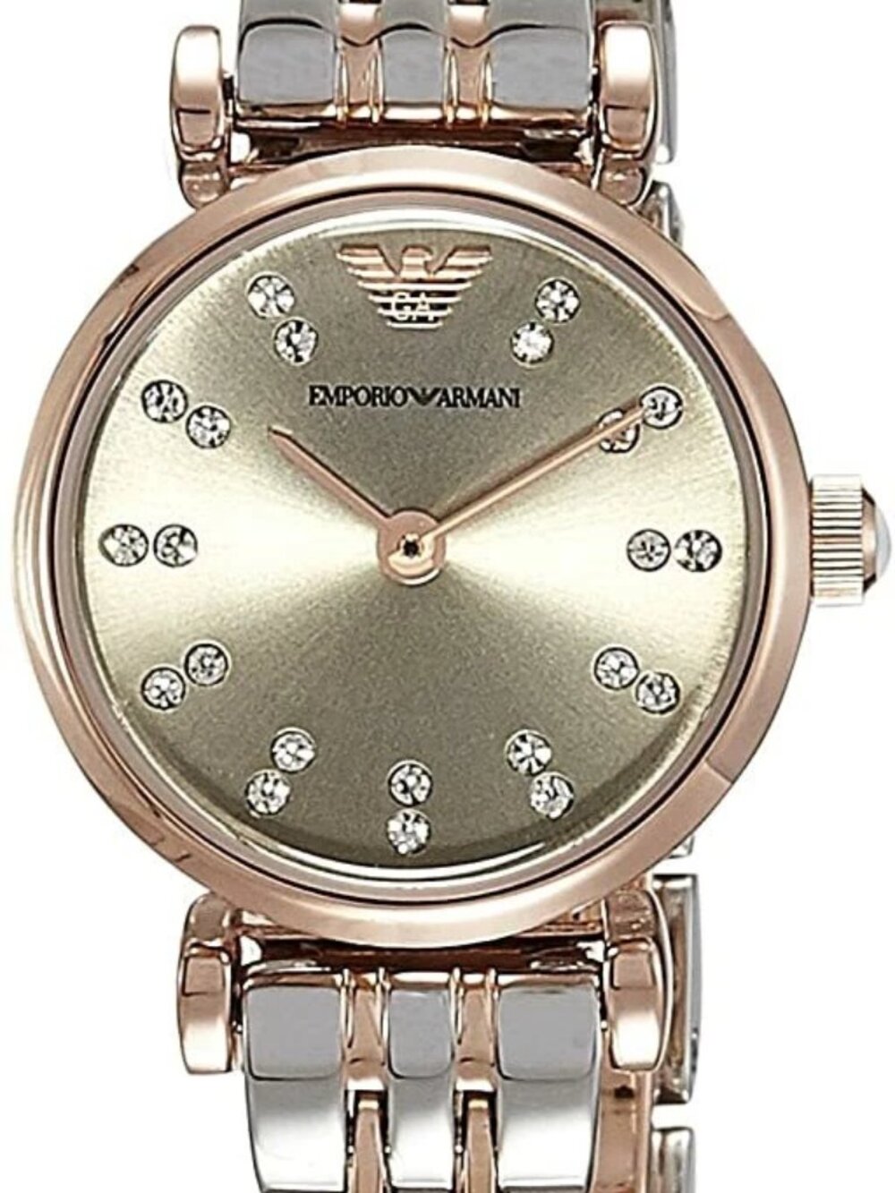 Emporio Armani AR1841 Two Tone Gray Dial Womens Dress Watch